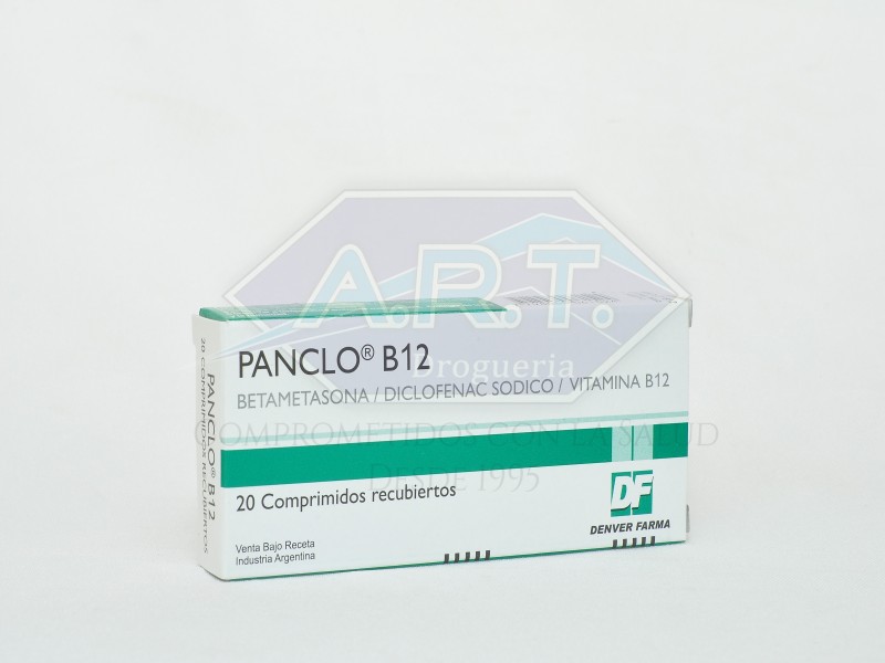 BETAMETASONA/DICLOF.SODICO/VITAMINA B12 PANCLOB12 COMPRIMIDOS X 20 DENVER FARMA